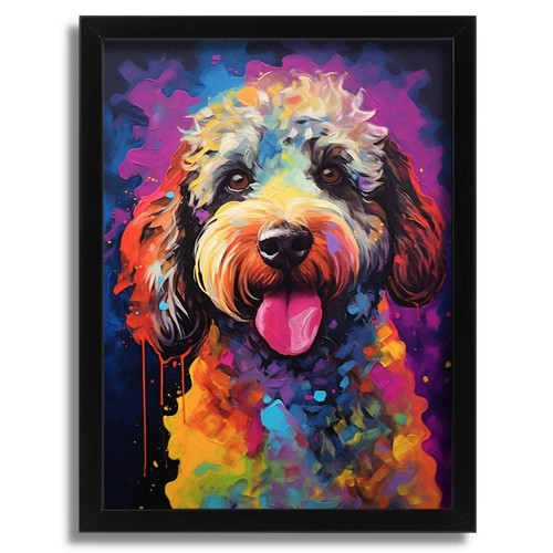 Cockapoo wall art colourful - cockapoo,
