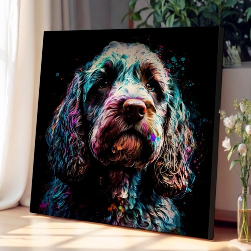 Cockapoo expressionism canvas - cockapoo,