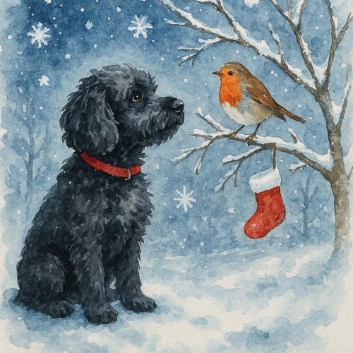Single luxury black - single, cockapoo
