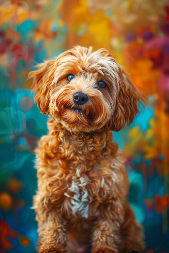 Cute cockapoo dog canvas - cute,