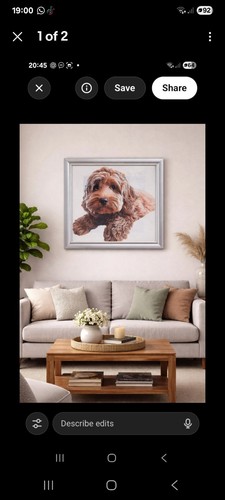 Cockapoo picture 49cm - cockapoo, 49×49cm