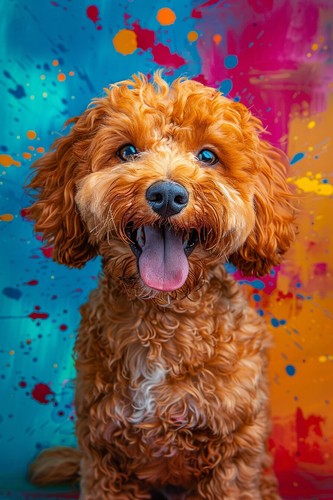 Cute cockapoo dog - cute, canvas
