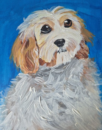 Original cockapoo acrylic - original,