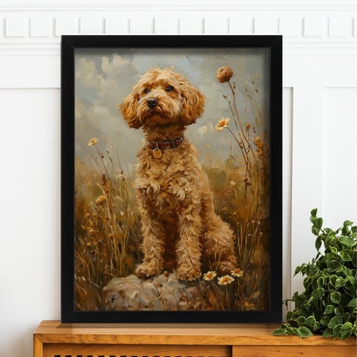 Cockapoo wildflower field - cockapoo,