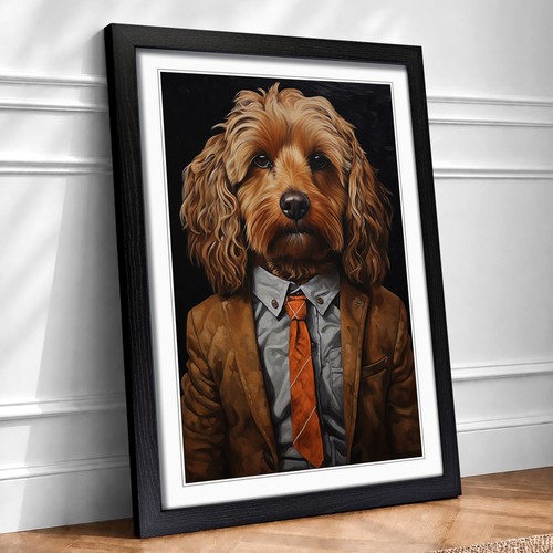 Cockapoo suit 6 framed - cockapoo,